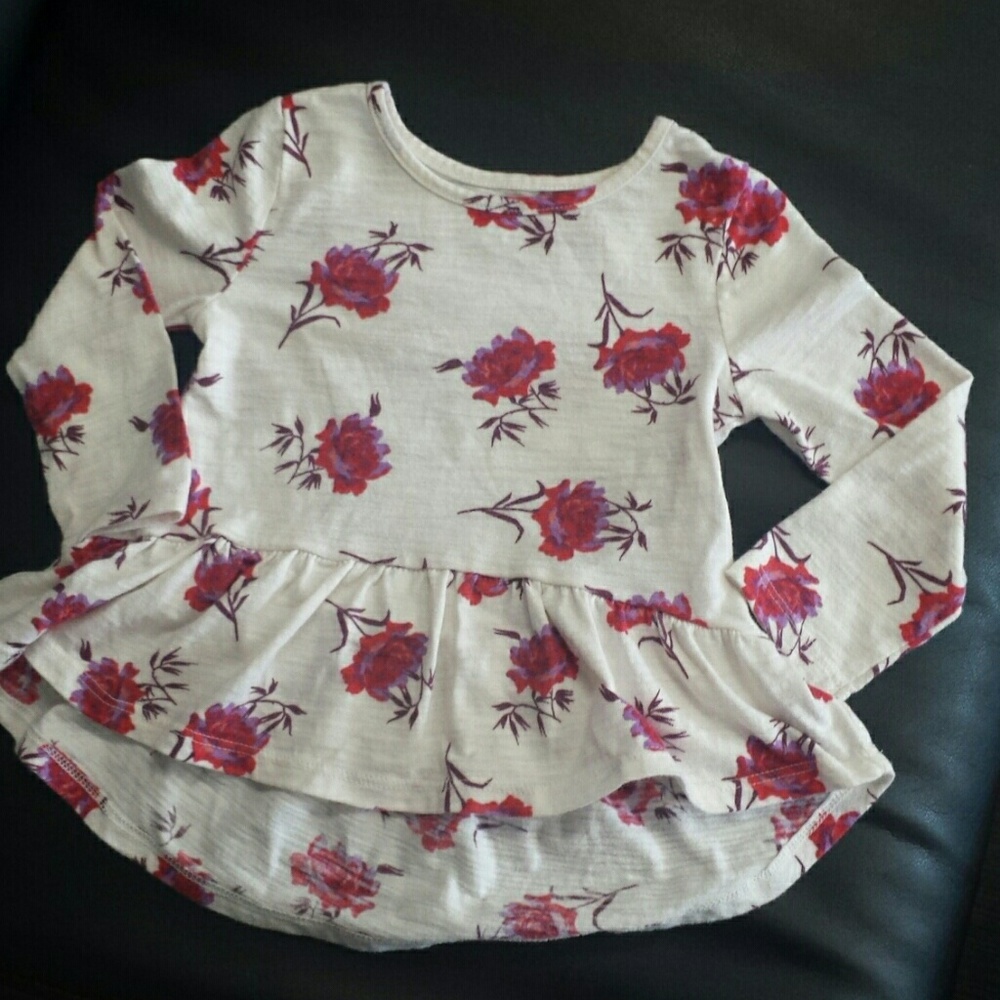 OLD NAVY Peplum Hem Long Sleeve Top